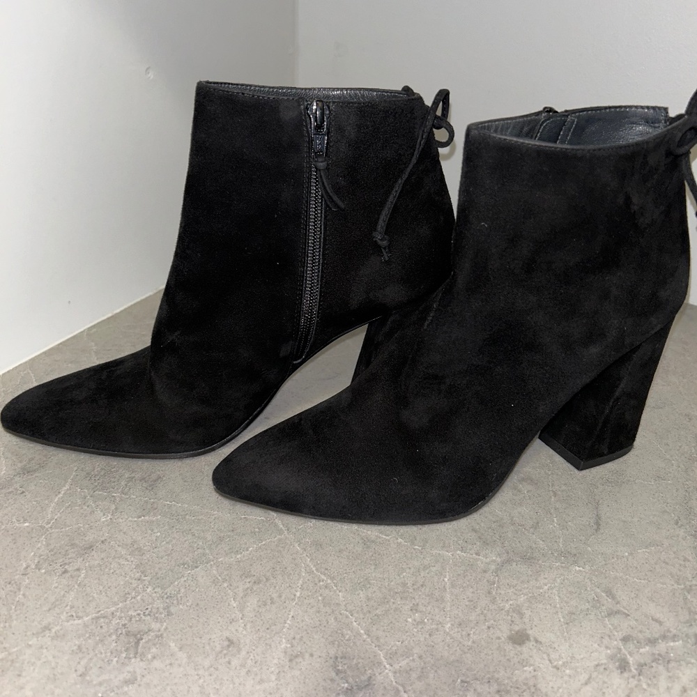 Stuart Weitzman Black Suede Bootie